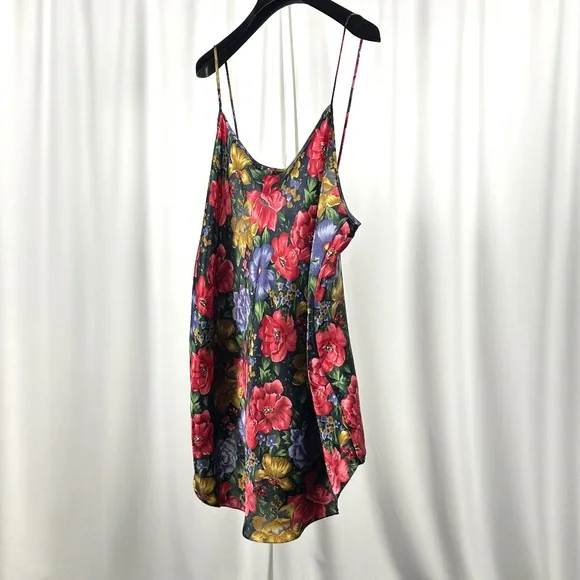 Vintage 90s Floral Slip Dress Linda for Eaton Spaghetti Straps - Picture 9 of 13